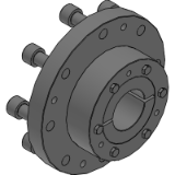 2300A...A - Torsion Proof Multi-disk Coupling - Adapter Flange with Tension Ring Hub